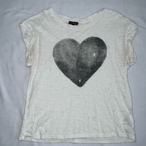 Black heart ripped shirt